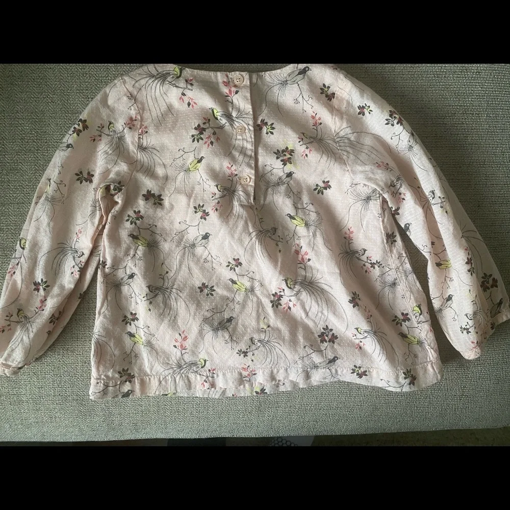 Baby‎ Gap size 2t floral bird 100% cotton top